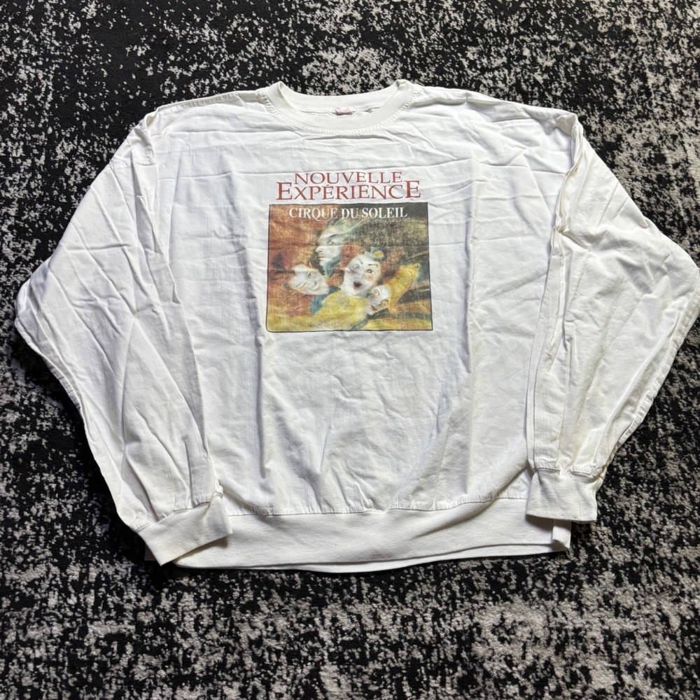 Vintage Cirque Du Soleil Nouvelle Experience Long Sleeve Shirt White XL Canada